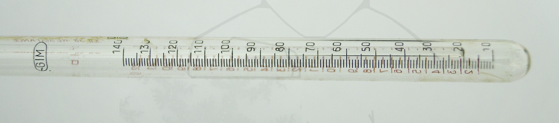 Farbstab-Haemometer, Detailaufnahme Meßröhrchen